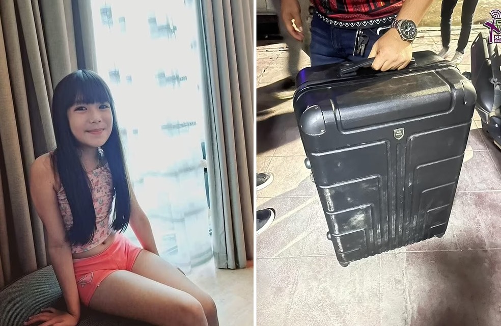 A menina de 8 anos foi sequestrada e colocada em uma mala — Foto: Reprodução/ Daily Mail