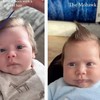 Bebê de 2 meses surpreende com volume do cabelo