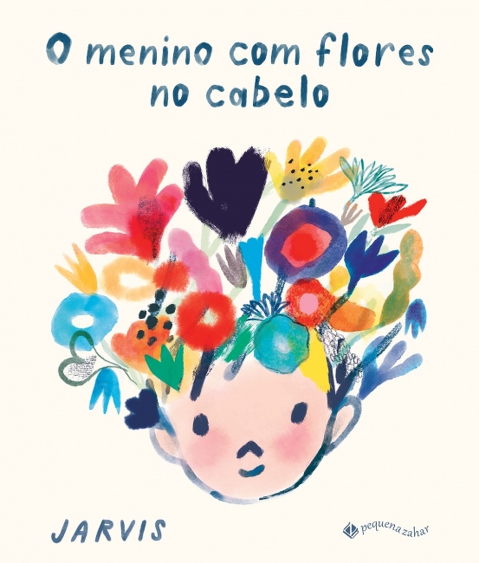 Livro infantil O menino com flores no cabelo, de Jarvis — Foto: Divulgação