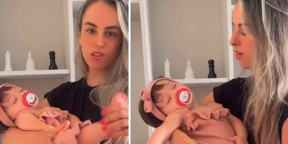 Bebê ou boneca? Influencer confunde seguidores em vídeo 