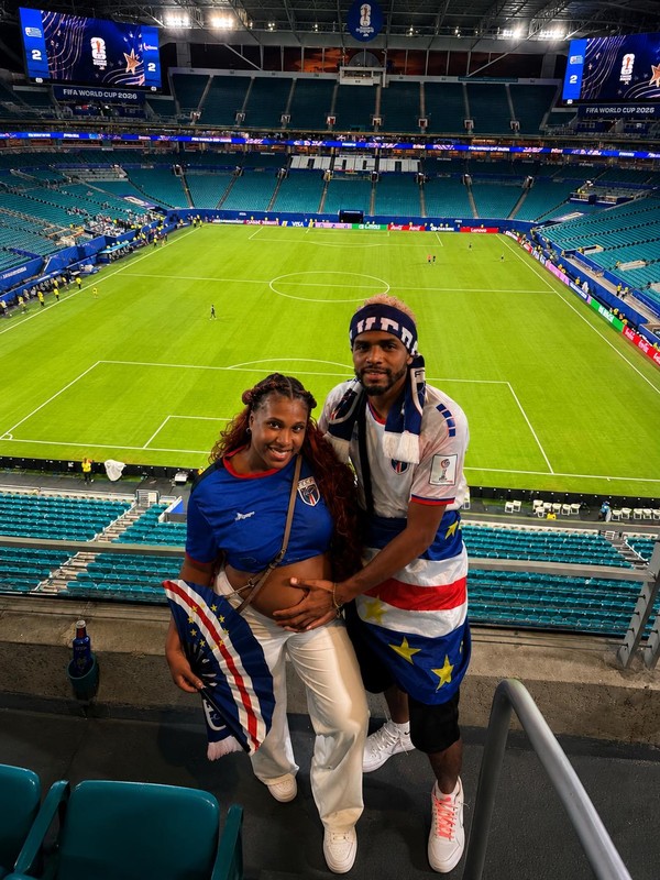 Copa do Mundo: casal faz chá-revelação em jogo do Cabo Verde
