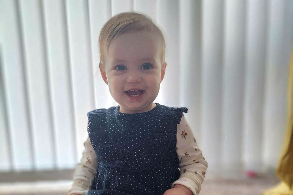 Hallie Evans, de apenas 1 ano, foi diagnosticada com câncer — Foto: Reprodução/GoFundMe 