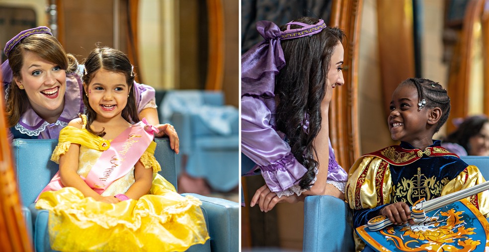 Bibbidi Bobbidi Boutique, no Magic Kingdom, já reabriu para transformar meninas e meninos em princesas e príncipes — Foto: Divulgação / Walt Disney World Resort