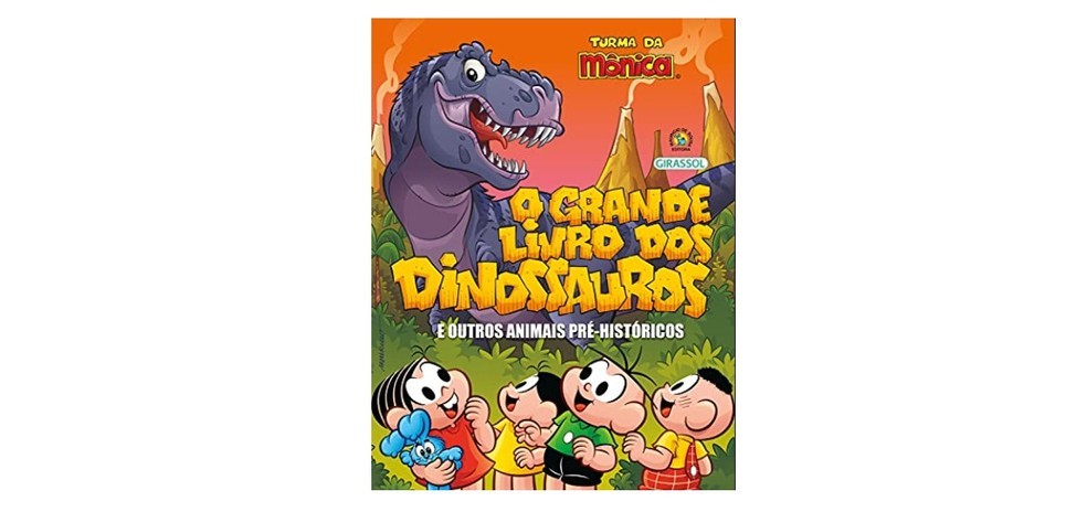 Capa da HQ "Turma da Mônica: O Grande Livro dos Dinossauros"  — Foto: Reprodução/Amazon