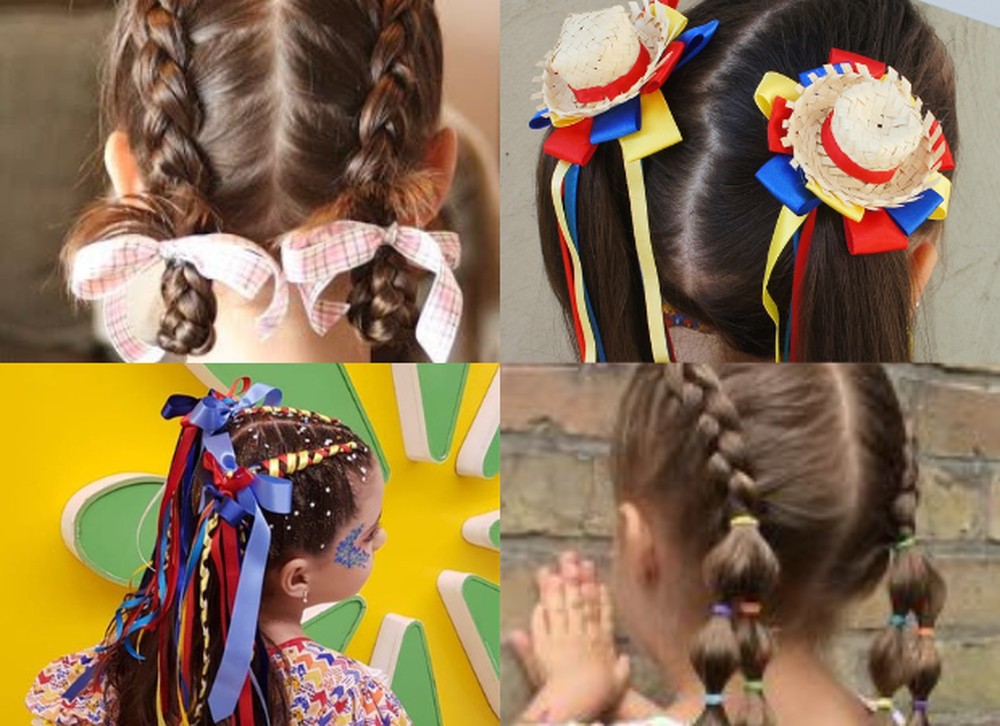 10 ideias de penteados para festa junina infantil