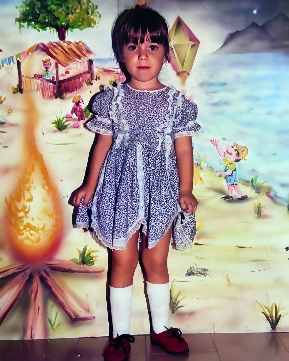 Nathalia Dill quando criança — Foto: Arquivo pessoal