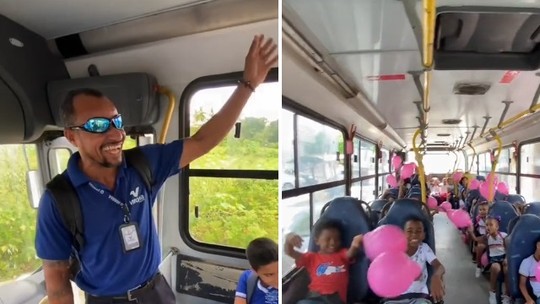 Motorista de ônibus escolar faz sucesso com os alunos e viraliza na web: "Cantam comigo"