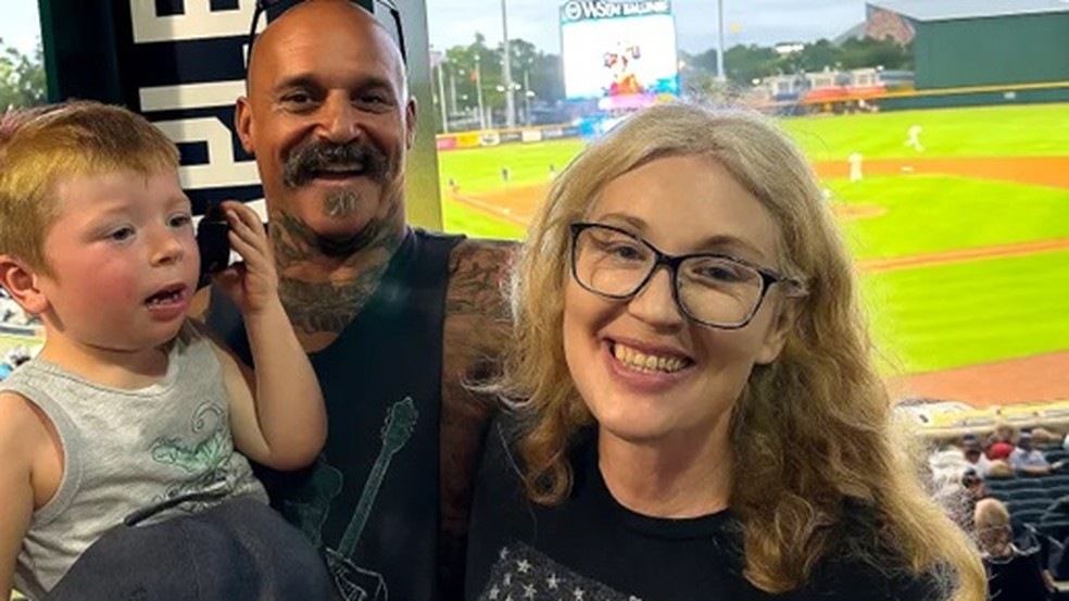 Staci com a família — Foto: Arquivo Pessoal