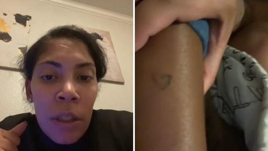 Menina de 7 anos volta da casa da família do pai tatuada e mãe se revolta