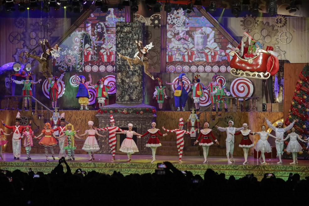 Espetáculo do Natal Luz, em Gramado (RS) — Foto: Cleiton Thiele/SerraPress