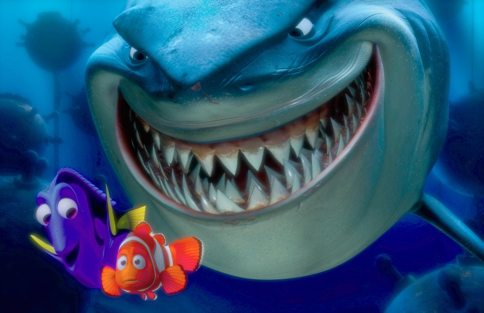 Dory, Marlin e Bruce, de "Procurando o Nemo" — Foto: Divulgação