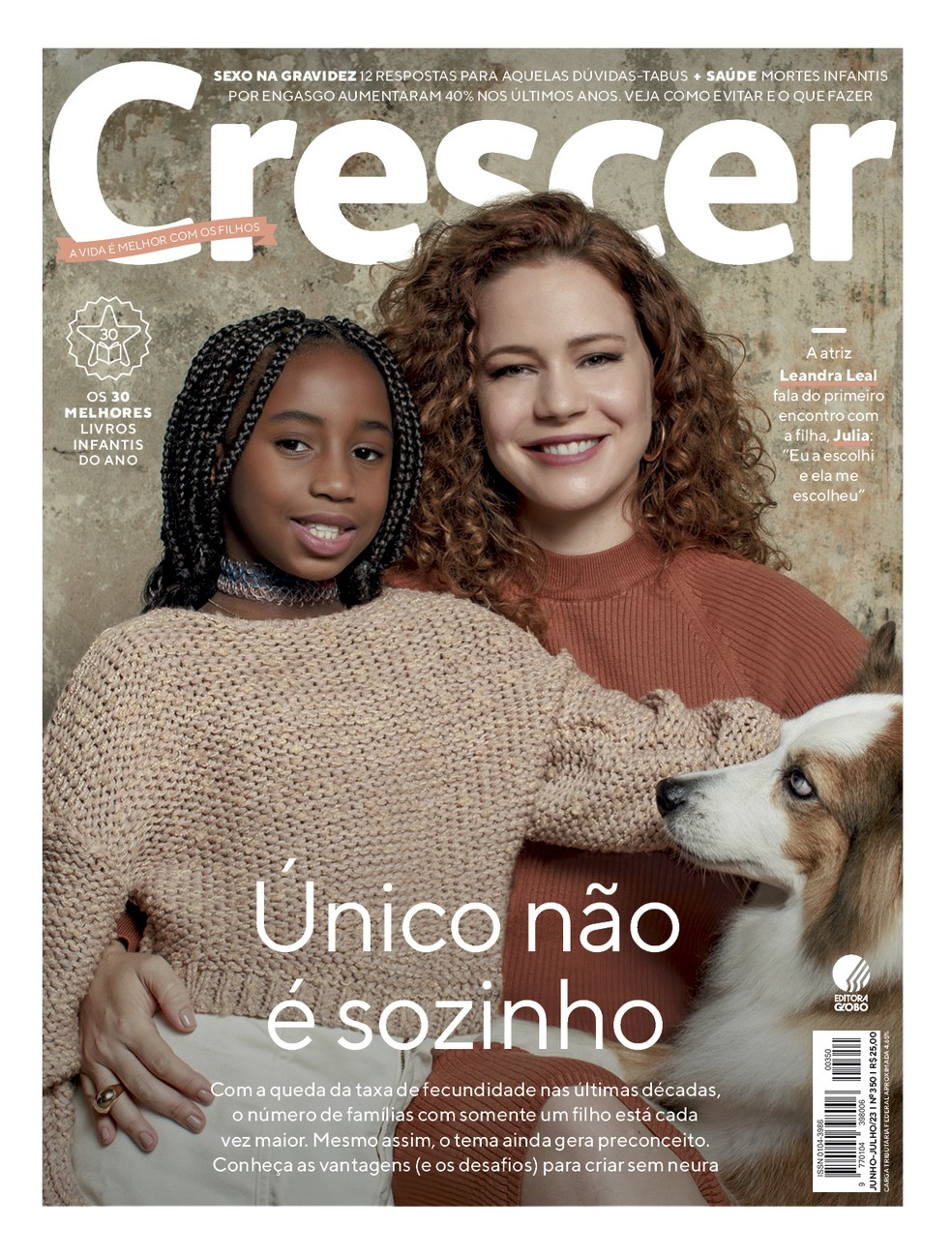 A atriz Leandra Leal e a filha Julia estrelam nossa capa da edição de junho/julho. Nas bancas e no app Globo Mais — Foto: @jorgebispo