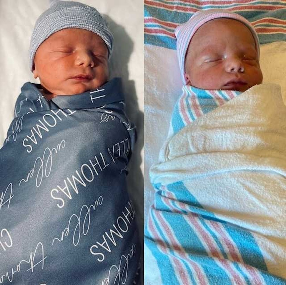 Bebês nasceram em 23 de novembro  — Foto: Reprodução CBC