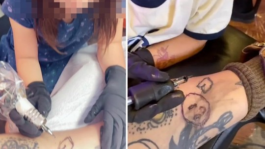 Pai deixa filha de 6 anos fazer tatuagem de verdade nele: "Experiência de vínculo adorável"