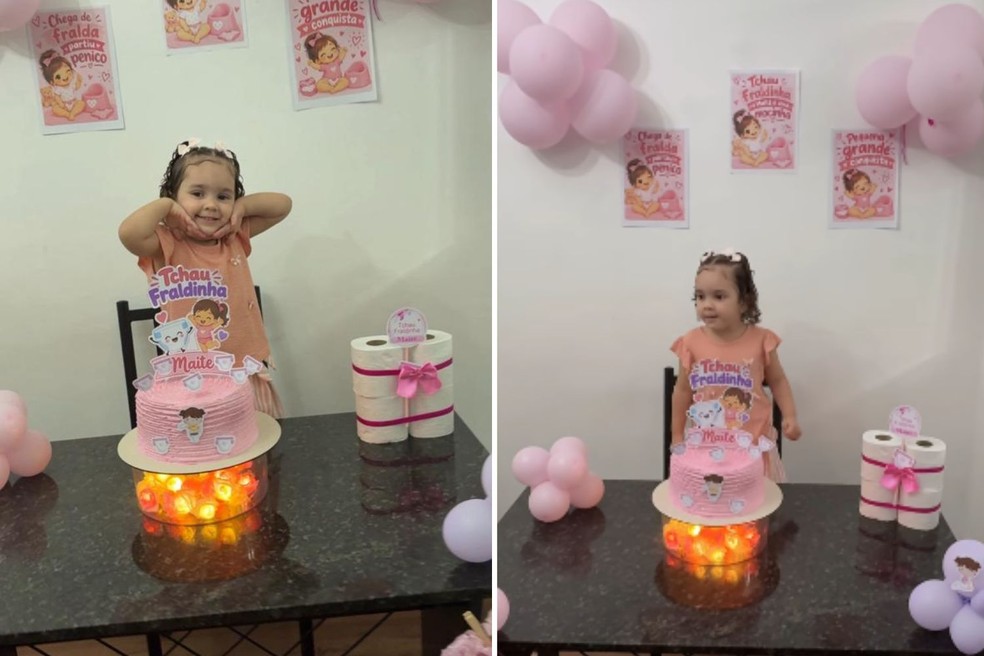 Menina de 2 anos deixa as fraldas em menos de uma semana e ganha festa ...
