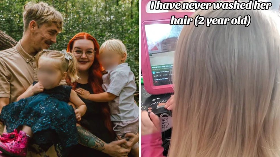 Echika diz que não lava o cabelo da filha — Foto: Reprodução Tiktok
