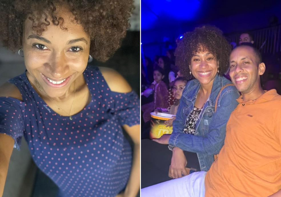 Gleyce grávida e o marido — Foto: Arquivo pessoal