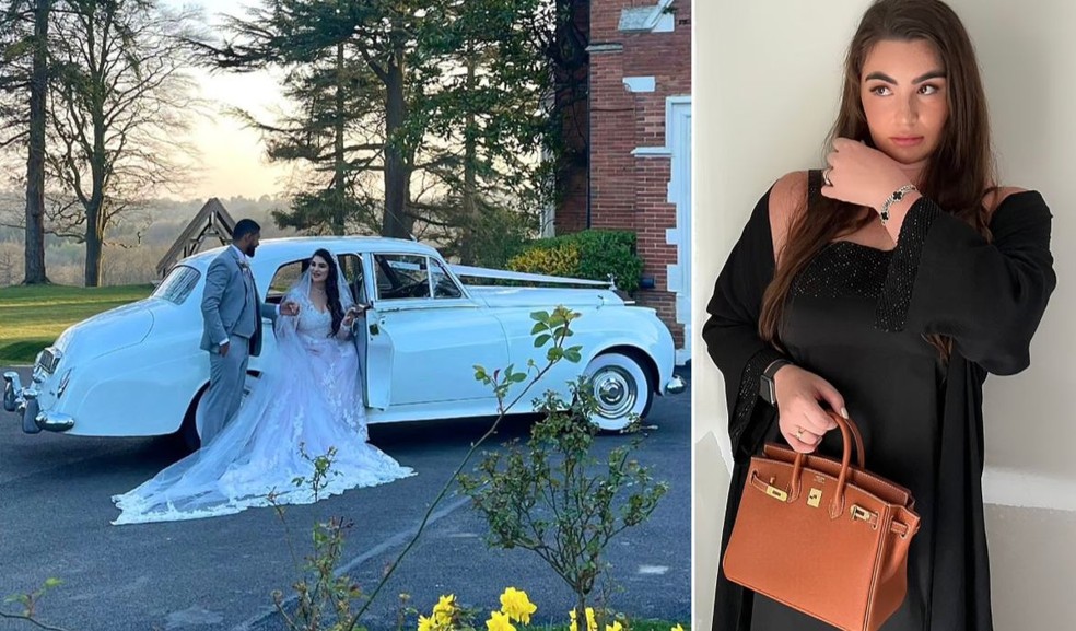 Soudi Al Nadak, 26, conheceu o marido Jamal Al Nadak, 32, em Dubai — Foto: Reprodução Daily Mail