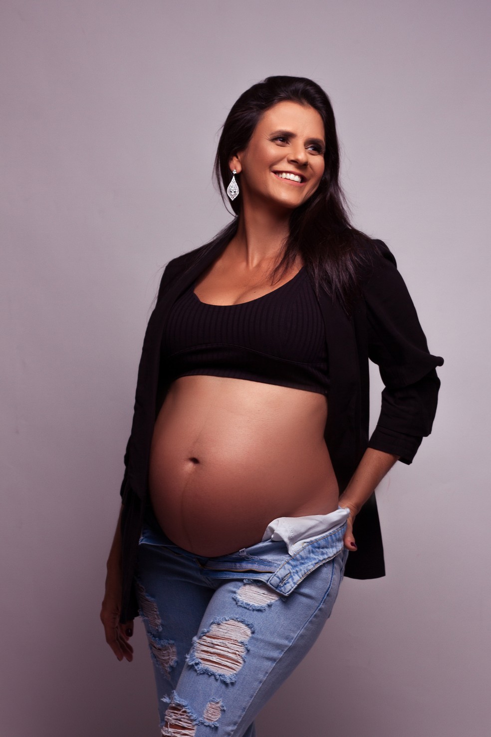 Vanessa grávida, em 2023 — Foto: Arquivo pessoal