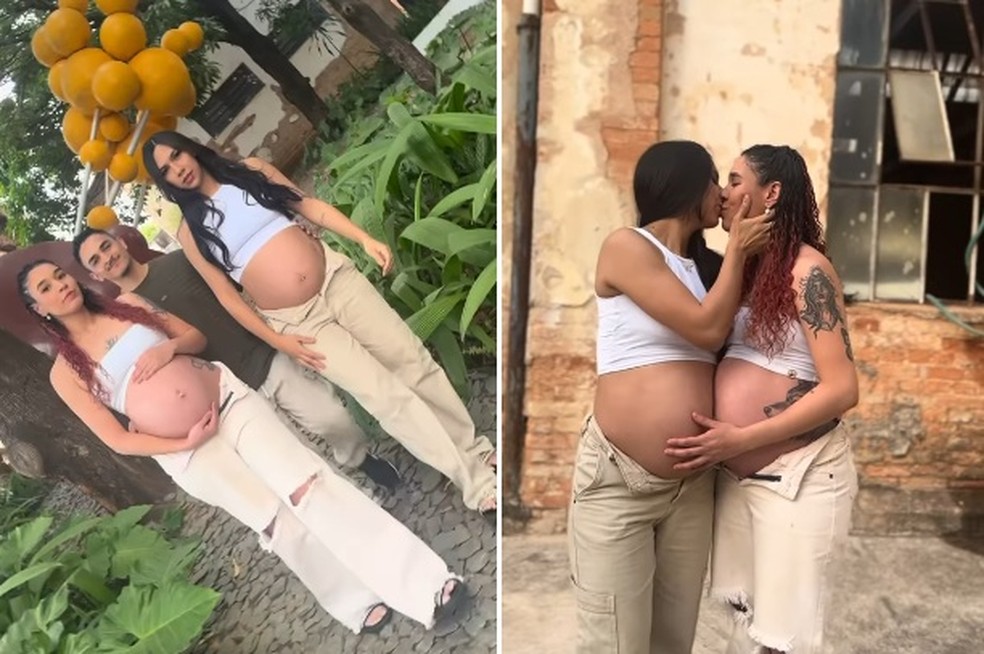 Casal já estava junto quando conheceu Julia — Foto: Reprodução/redes sociais