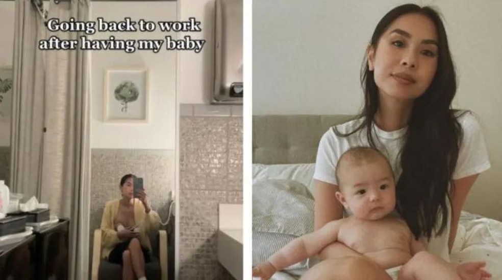 Na volta da licença-maternidade, mãe faz desabafo nas redes sociais e viraliza (Foto: Reprodução/TikTok) — Foto: Crescer