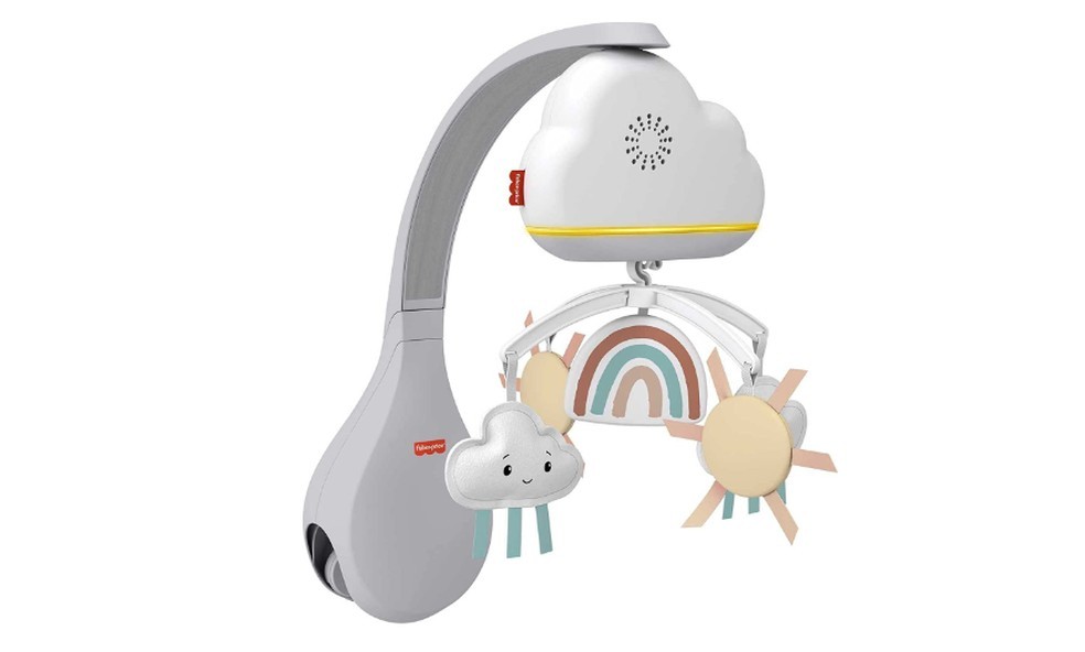 O móbile Nuvens Hora De Dormir, da Fisher-Price, tem sensor de voz para detectar o choro do bebê à noite — Foto: Reprodução/Amazon