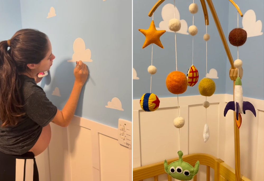 Inspirada em “Toy Story”, mãe recria o quarto do Andy para bebê