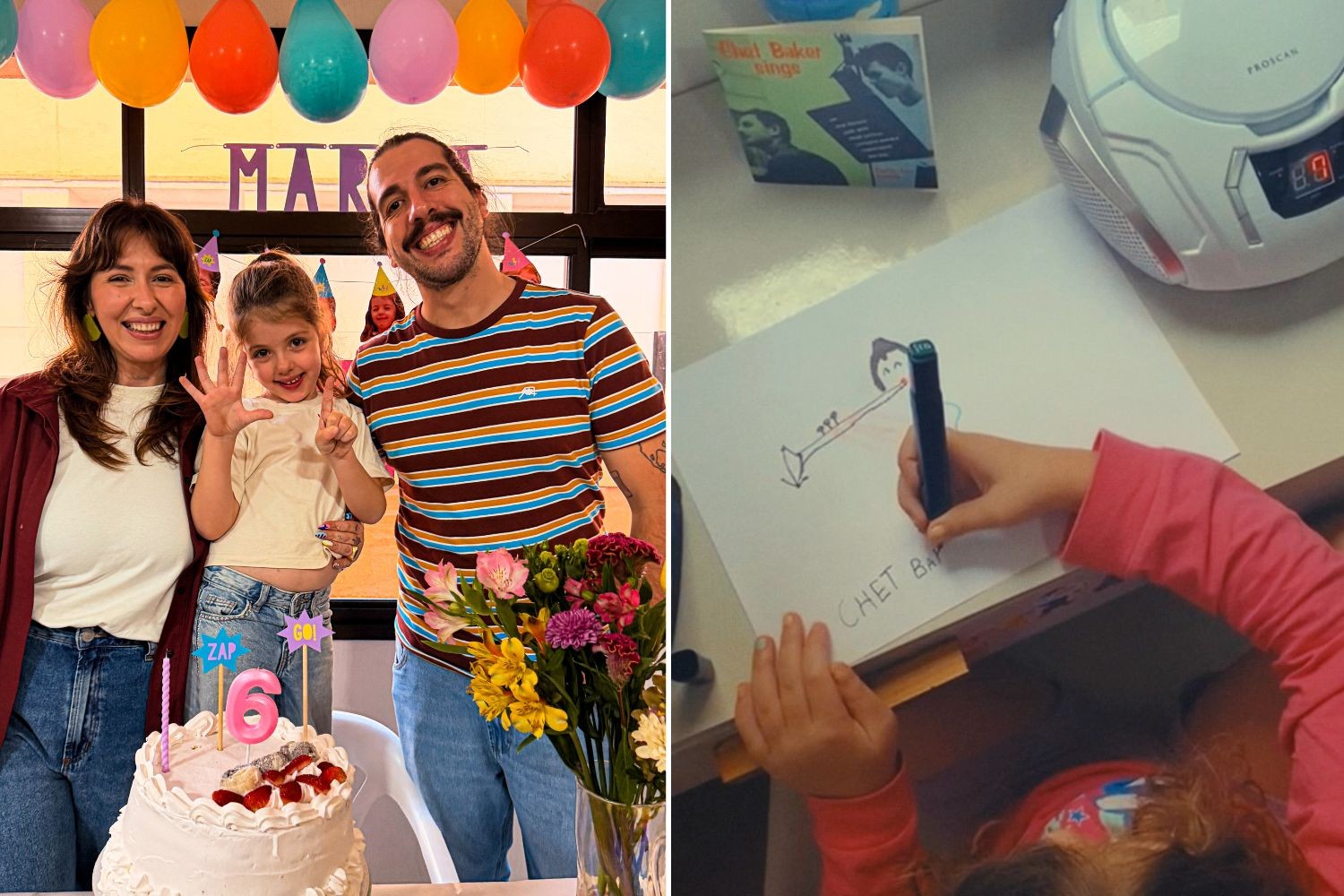 Capa fotográfica da fonte da Ninho: Menina de 6 anos ganha CD player e descobre um jeito diferente de ouvir música