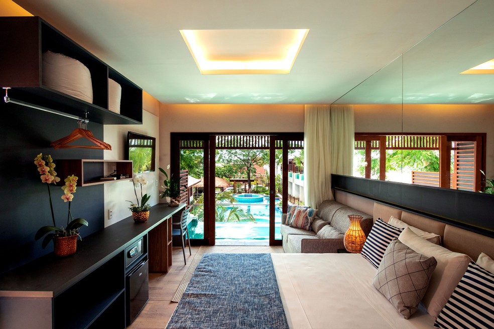 Alguns apartamentos contam com piscinas privativas — Foto: Divulgação/Arte da Natureza Hotel