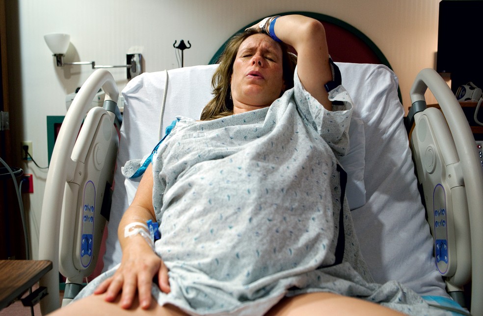 Durante o parto — Foto: Getty Images