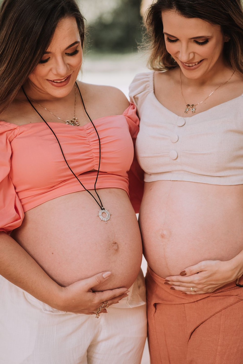 Irmãs compartilharam a gravidez — Foto: Arquivo Pessoal 