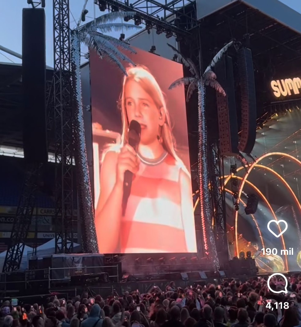 Filha de Pink rouba a cena em show da cantora — Foto: Reprodução Instagram