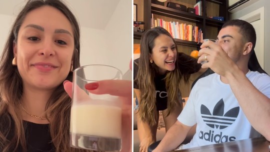 Influencer faz pegadinha e dá leite materno para o marido: "Amou"