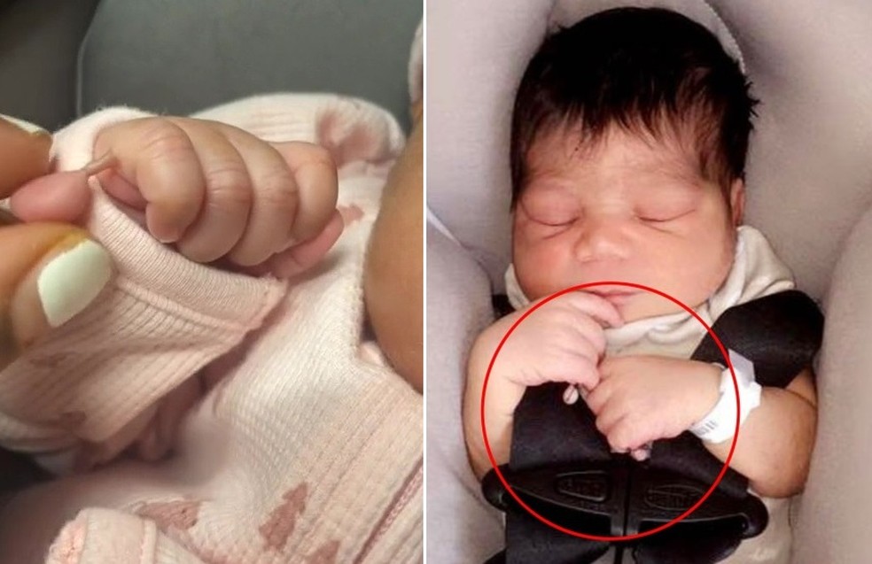 Dois dos quatro filhos de Talliya nasceram com dedos extras — Foto: Reprodução/The Sun