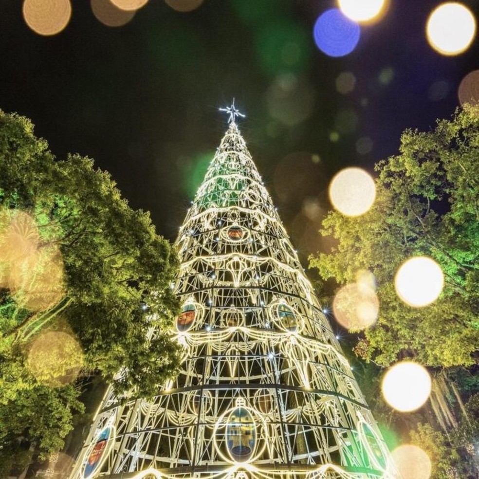 Árvore de Natal em Petrópolis (RJ) — Foto: Divulgação/Natal Imperial