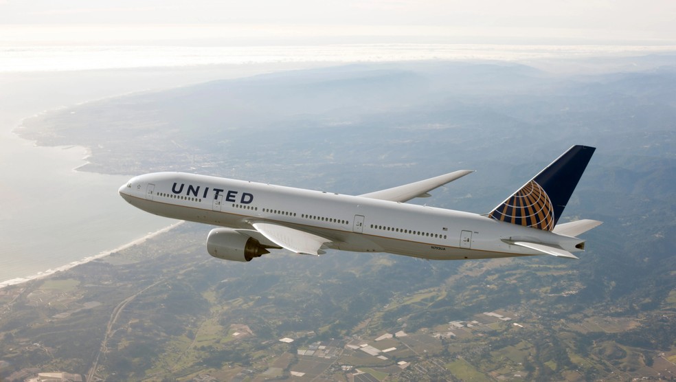 Boeing 777 da United. Foto ilustrativa — Foto: Divulgação