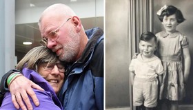 Momento comovente: irmãos se reencontram após 45 anos
