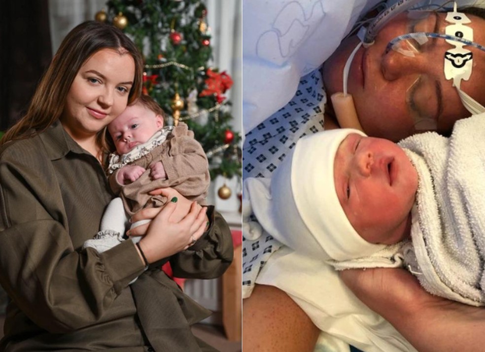 Natalie deu à luz enquanto estava em coma — Foto: Reprodução/The Sun
