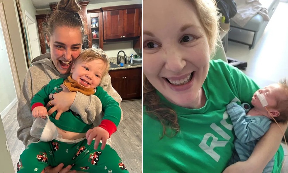 Staci começou a ter lapsos de memória após o parto — Foto: Reprodução Metro/SWNS